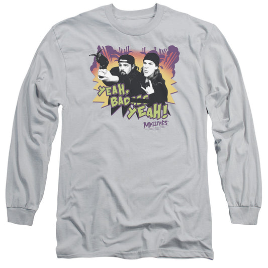 Mallrats - Grappling Hook - Long Sleeve Adult 18/1 - Silver T-shirt