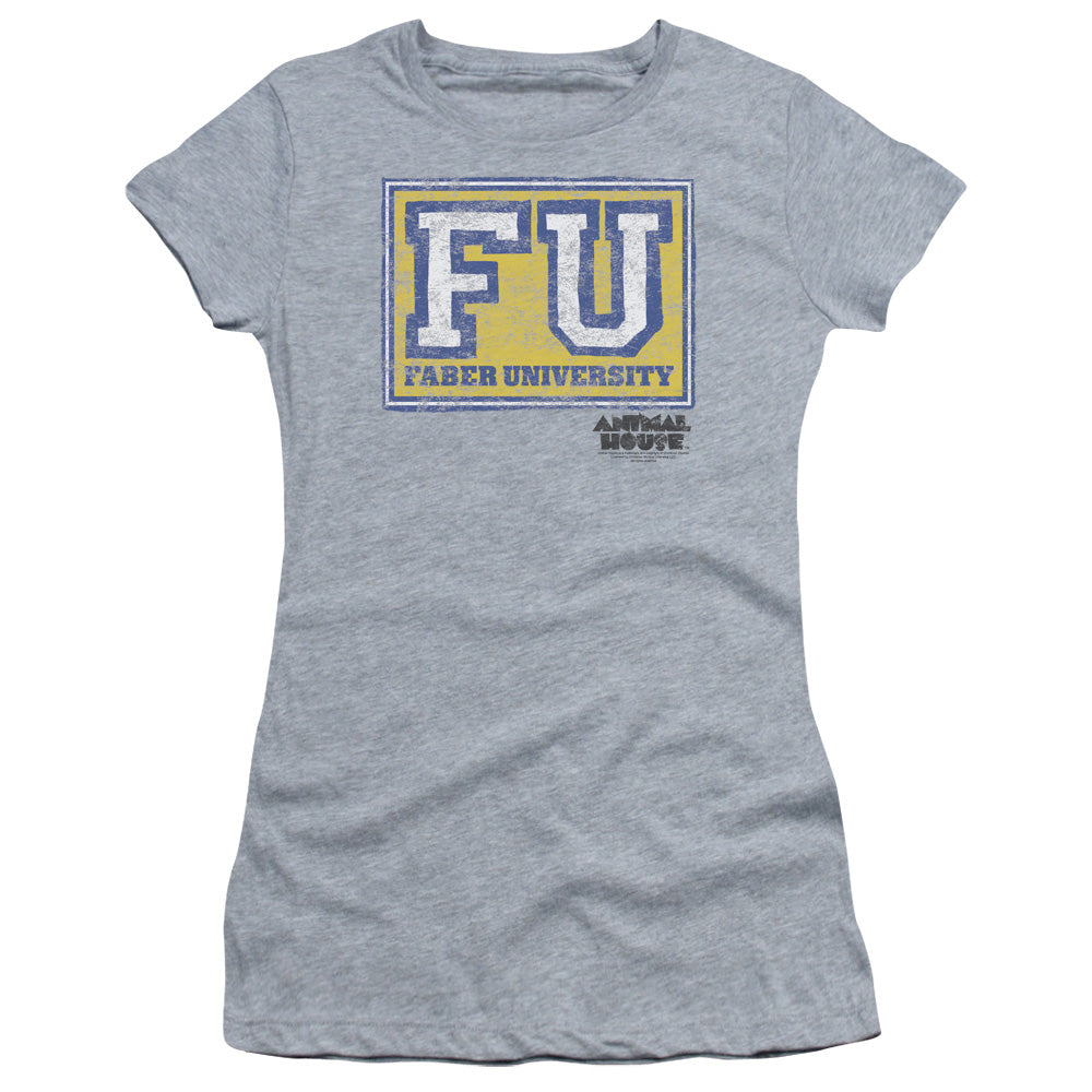 Animal House - Faber University - Short Sleeve Junior Sheer - Athletic Heather - Sm - Athletic Heather T-shirt