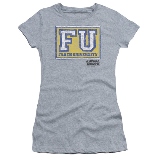 Animal House - Faber University - Short Sleeve Junior Sheer - Athletic Heather - Sm - Athletic Heather T-shirt