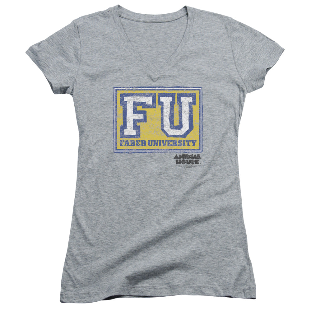 Animal House Faber University - Junior V-neck - Athletic Heather