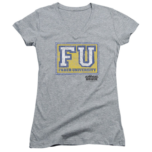 Animal House Faber University - Junior V-neck - Athletic Heather