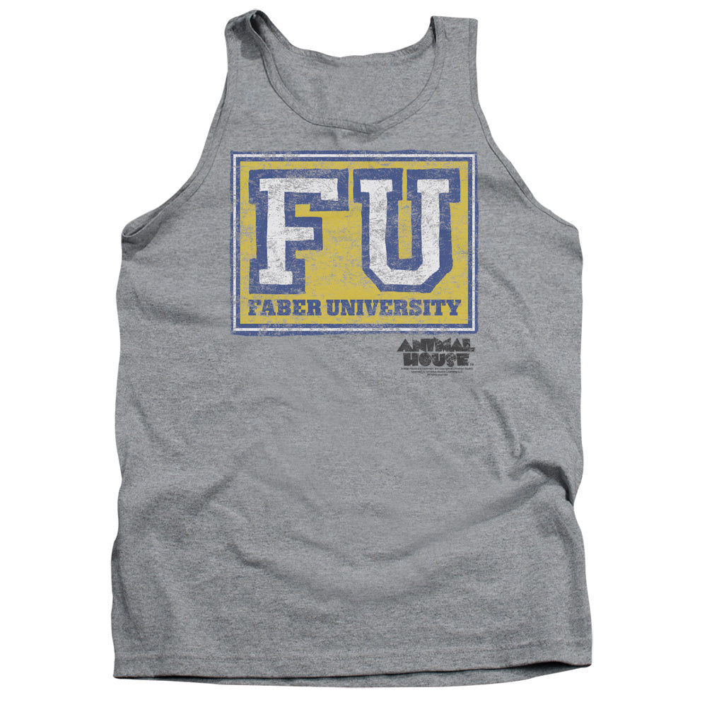 Animal House - Faber University - Adult Tank - Athletic Heather - Sm - Athletic Heather