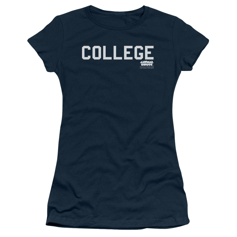 Animal House - College - Short Sleeve Junior Sheer - Navy - Md - Navy T-shirt