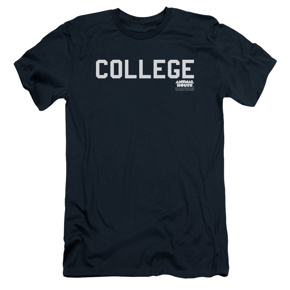 Animal House - College - Short Sleeve Adult 30/1 - Navy - Sm - Navy T-shirt