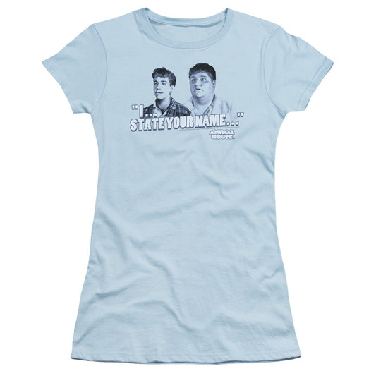 Animal House - Pledges - Short Sleeve Junior Sheer - Light Blue - Sm - Light Blue T-shirt