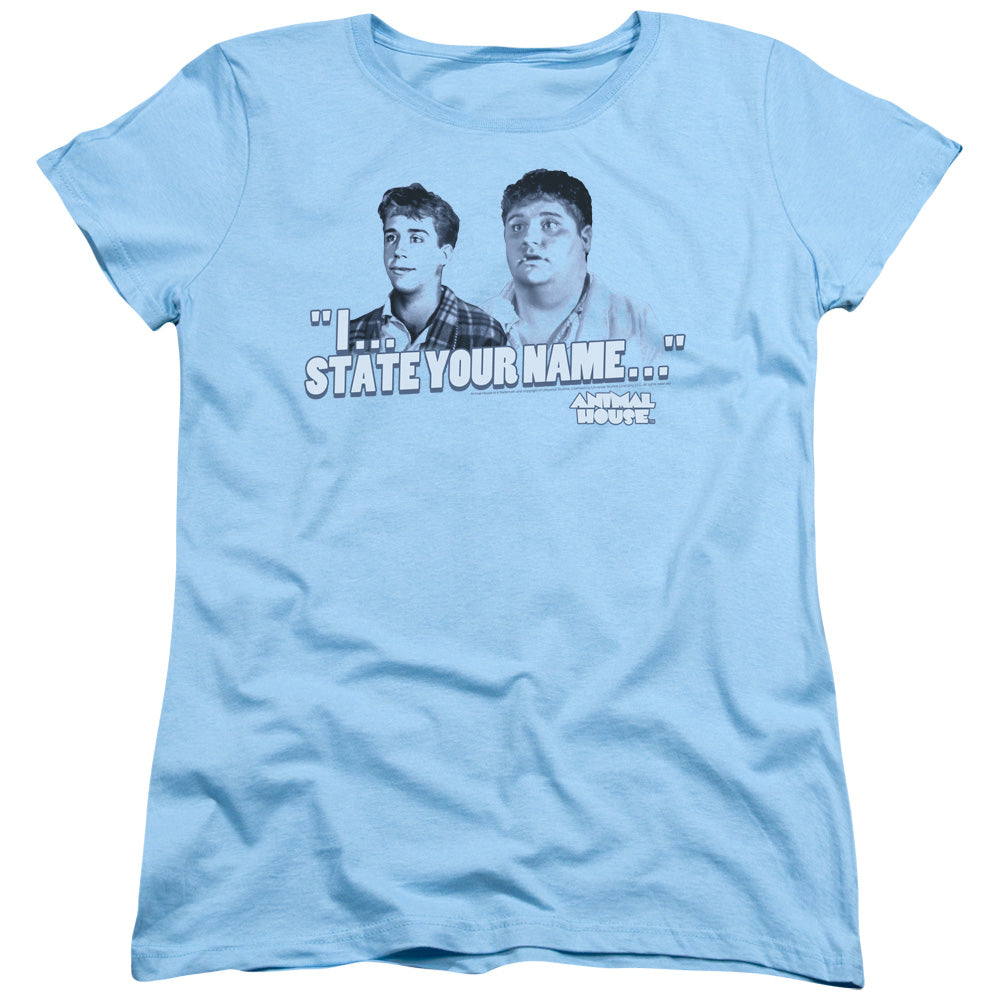 ANIMAL HOUSE PLEDGES - S/S WOMENS TEE - LIGHT BLUE T-Shirt