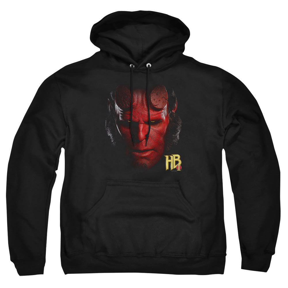 Hellboy Ii - Hellboy Head - Adult Pull-over Hoodie - Black