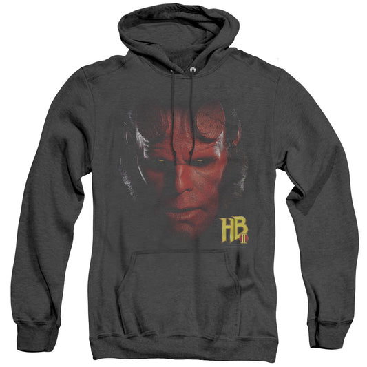 Hellboy Ii - Hellboy Head - Adult Heather Hoodie - Black