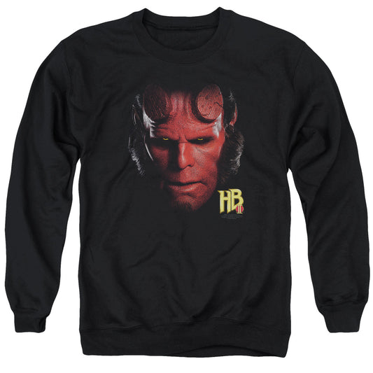 Hellboy Ii - Hellboy Head - Adult Crewneck Sweatshirt - Black