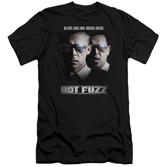 Hot Fuzz - Big Cops - Short Sleeve Adult 30/1 - Black T-shirt