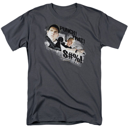Hot Fuzz - Punch That - Short Sleeve Adult 18/1 - Charcoal T-shirt