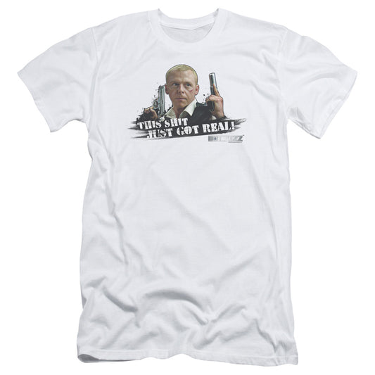 Hot Fuzz - Just Got Real - Short Sleeve Adult 30/1 - White T-shirt
