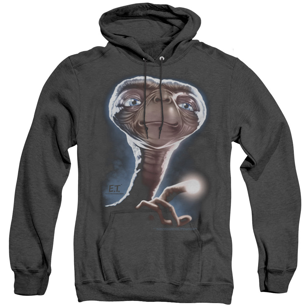 Et - Portrait - Adult Heather Hoodie - Black