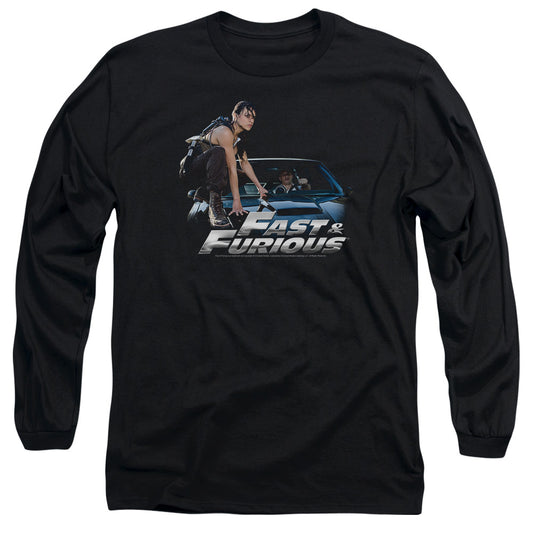 Fast And The Furious - Car Ride - Long Sleeve Adult 18/1 - Black - Sm - Black T-shirt