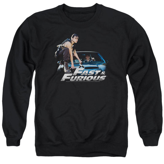 Fast And The Furious - Car Ride - Adult Crewneck Sweatshirt - Black