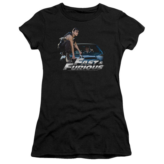 Fast And The Furious - Car Ride - Short Sleeve Junior Sheer - Black - Sm - Black T-shirt