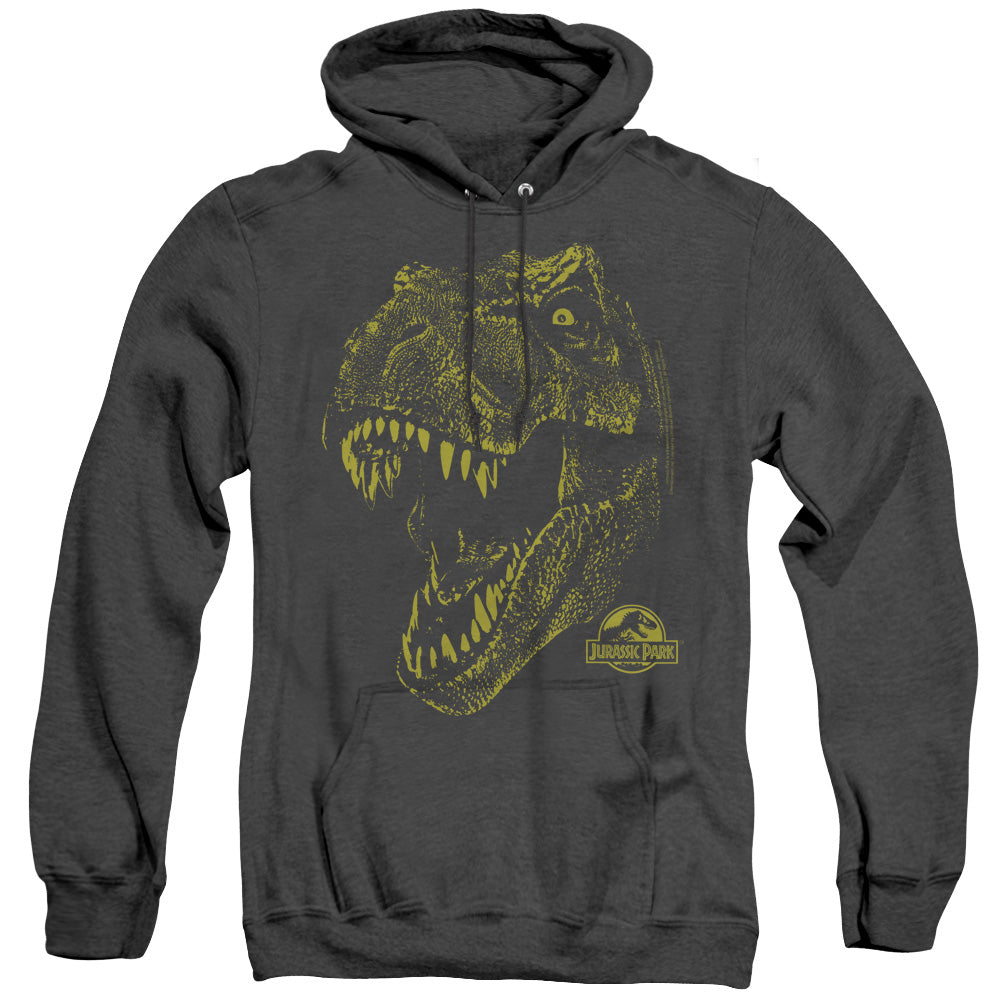 Jurassic Park - Rex Mount - Adult Heather Hoodie - Black