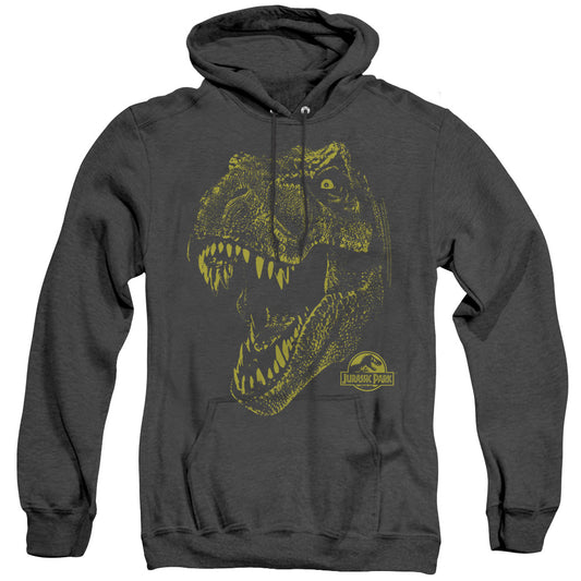 Jurassic Park - Rex Mount - Adult Heather Hoodie - Black