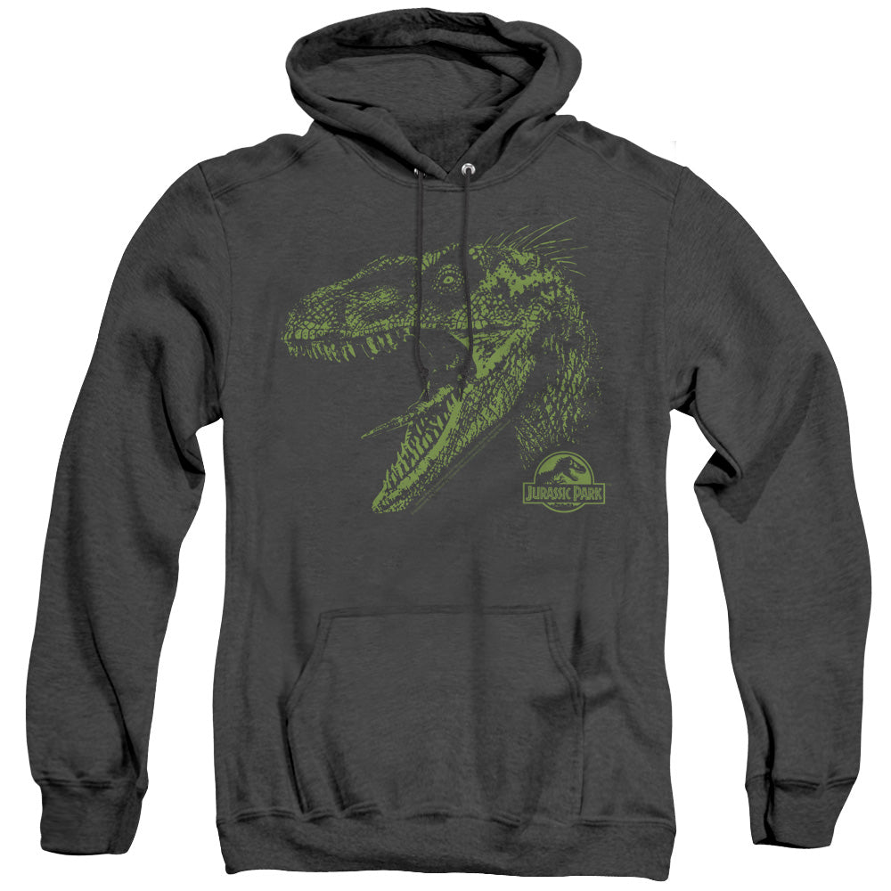 Jurassic Park - Raptor Mount - Adult Heather Hoodie - Black