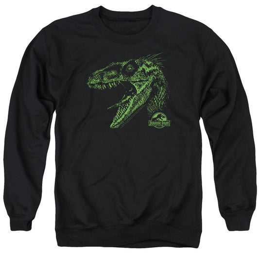 Jurassic Park Raptor Mount - Adult Crewneck Sweatshirt - Black