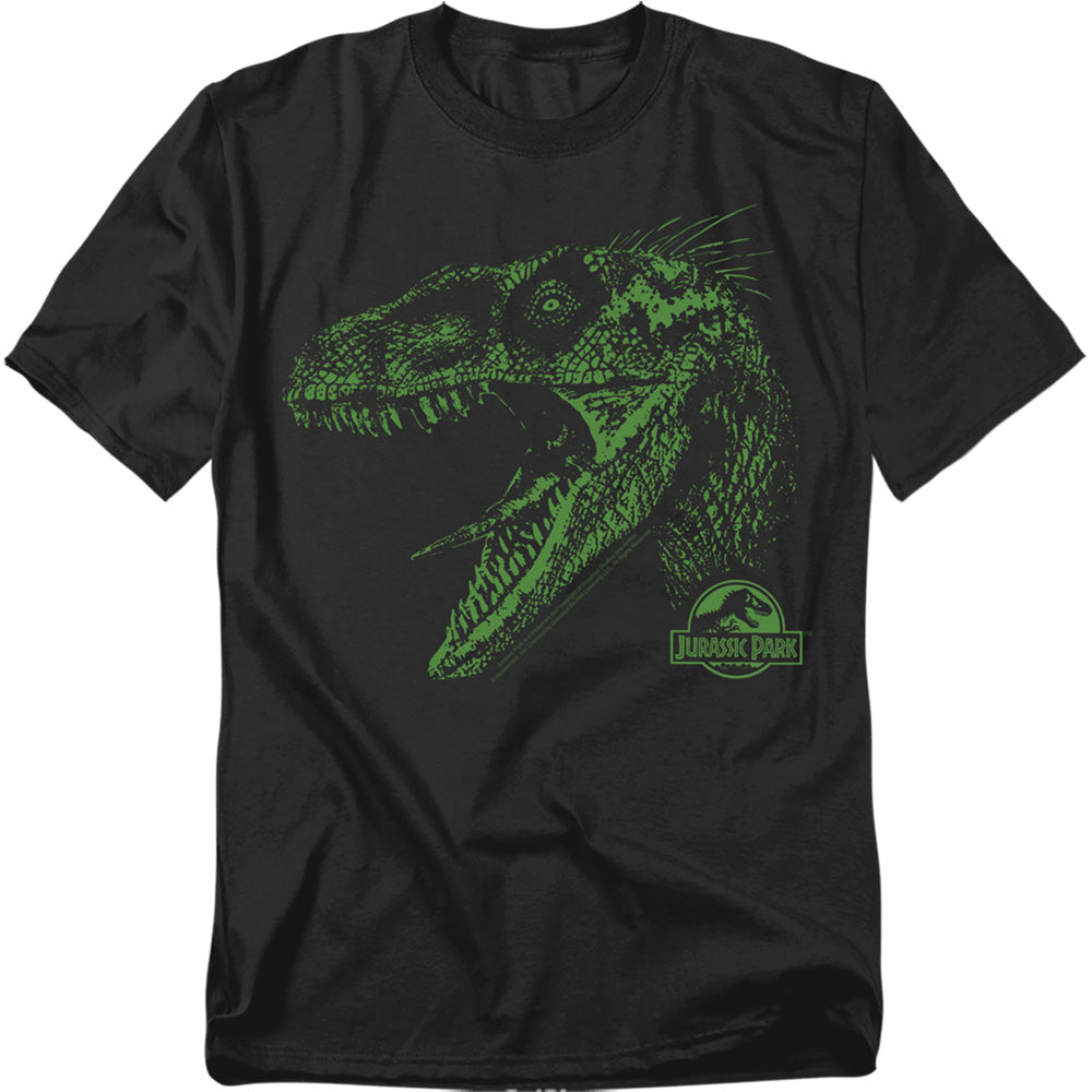 Jurassic Park - Raptor Mount - Short Sleeve Adult 18/1 - Black T-shirt