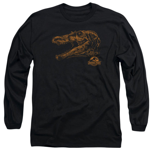 Jurassic Park - Spino Mount - Long Sleeve Adult 18/1 - Black T-shirt
