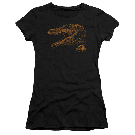 Jurassic Park - Spino Mount - Short Sleeve Junior Sheer - Black T-shirt