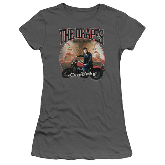 Cry Baby - Drapes - Short Sleeve Junior Sheer - Charcoal T-shirt