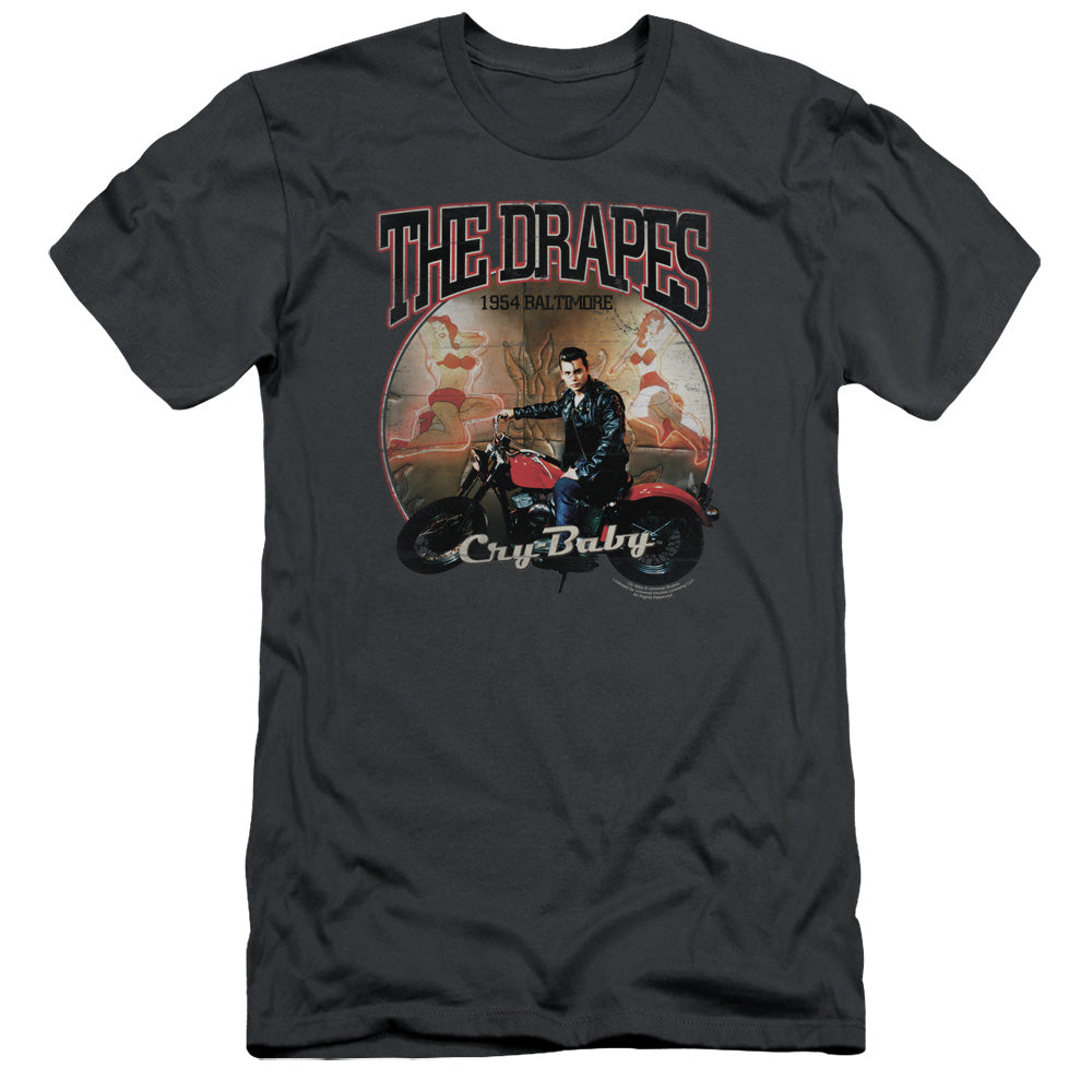 Cry Baby - Drapes - Short Sleeve Adult 30/1 - Charcoal - Sm - Charcoal T-shirt
