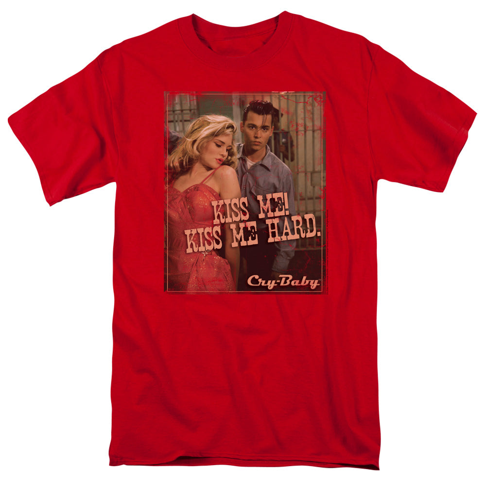 Cry Baby - Kiss Me - Short Sleeve Adult 18/1 - Red T-shirt