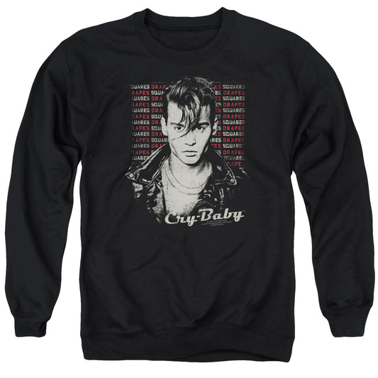 Cry Baby - Drapes And Squares - Adult Crewneck Sweatshirt - Black