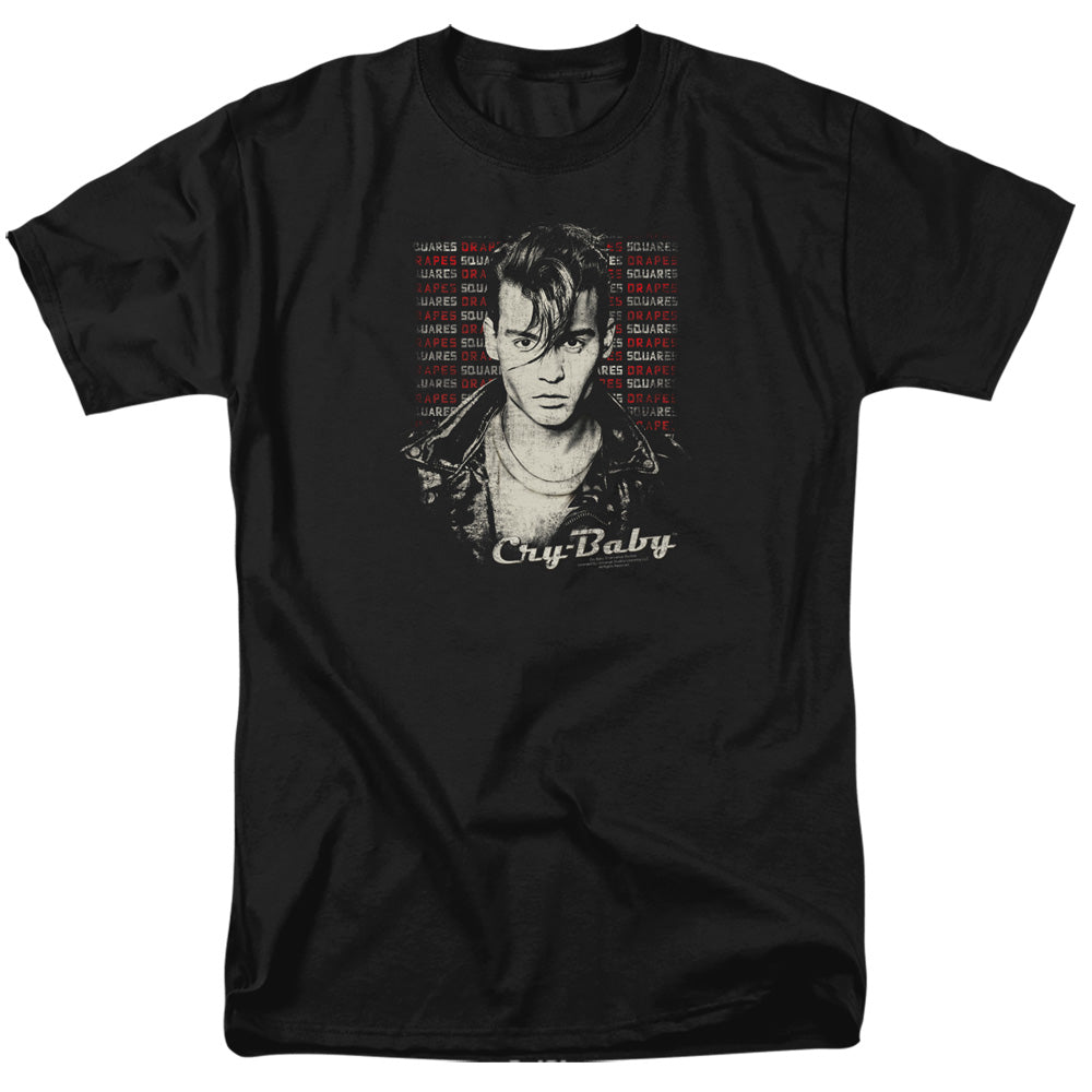 Cry Baby - Drapes And Squares - Short Sleeve Adult 18/1 - Black T-shirt