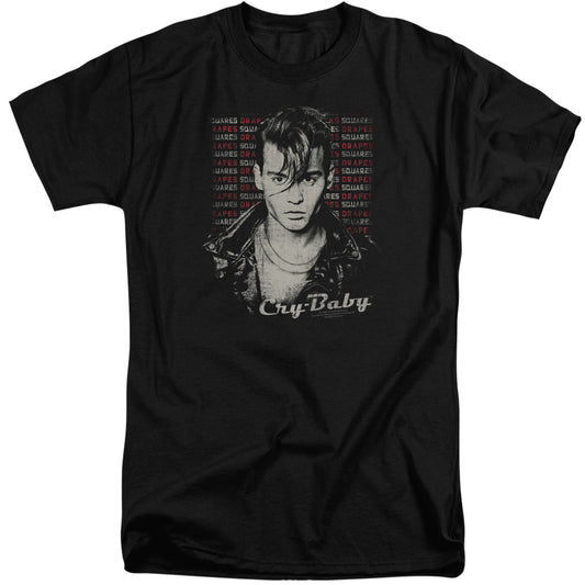 Cry Baby - Drapes And Squares - Short Sleeve Adult Tall - Black - Xl - Black T-shirt