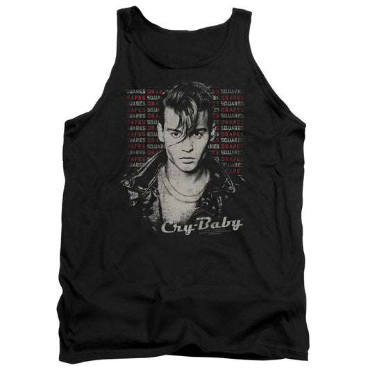 Cry Baby - Drapes And Squares - Adult Tank - Black - Sm - Black