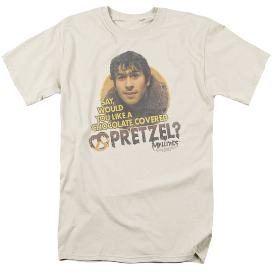 Mallrats - Pretzels - Short Sleeve Adult 18/1 - Cream T-shirt