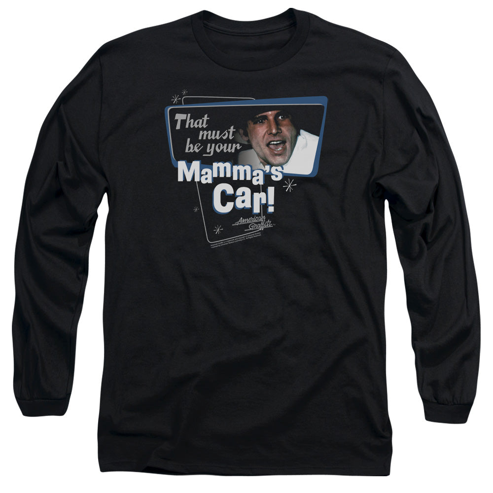 American Grafitti - Mammas Car - Long Sleeve Adult 18/1 - Black - Sm - Black T-shirt