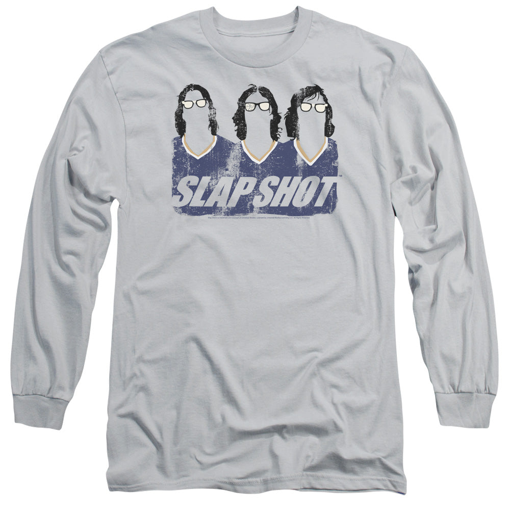 Slap Shot - Brothers - Long Sleeve Adult 18/1 - Silver T-shirt