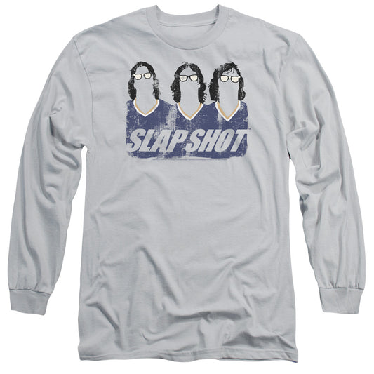 Slap Shot - Brothers - Long Sleeve Adult 18/1 - Silver T-shirt