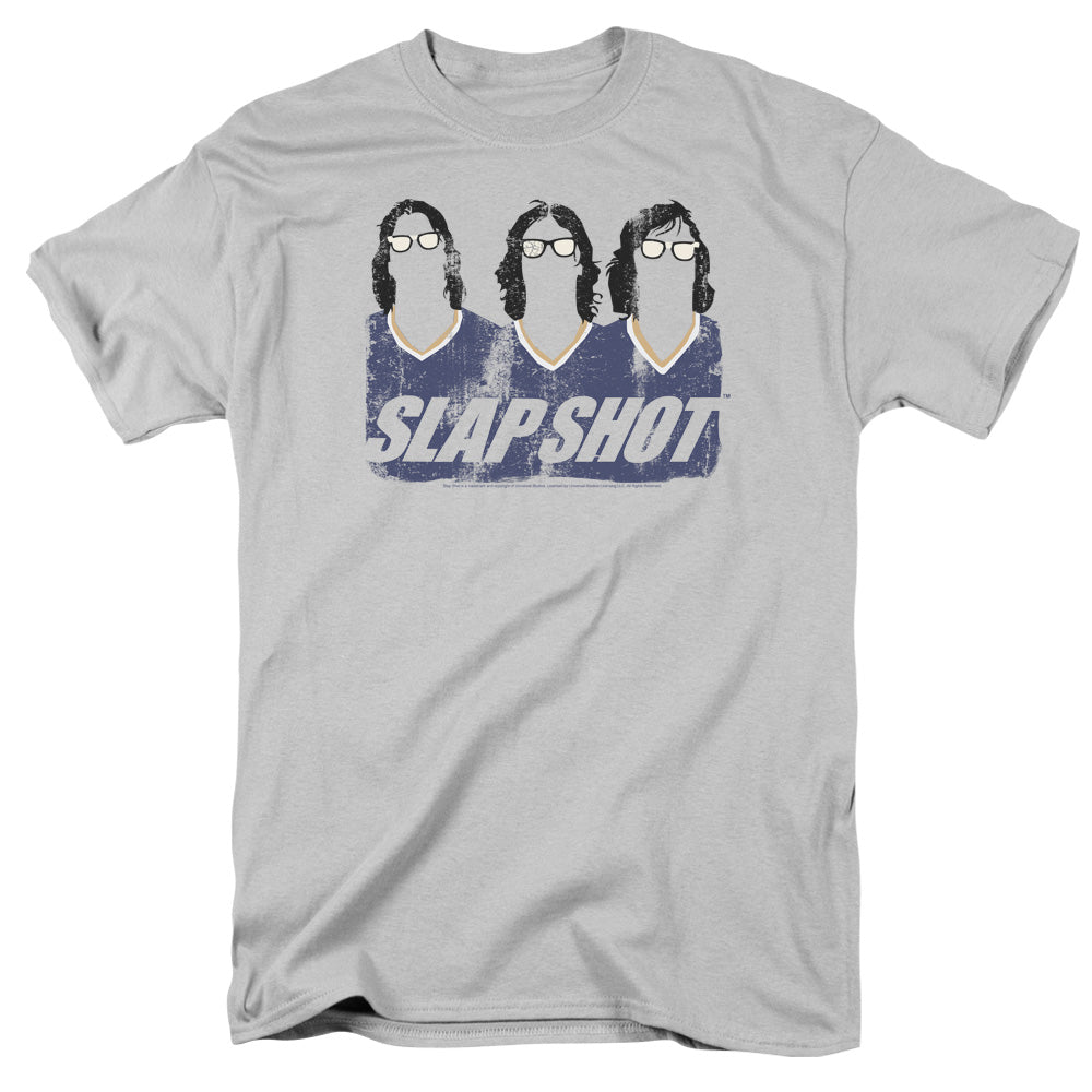 Slap Shot - Brothers - Short Sleeve Adult 18/1 - Silver T-shirt