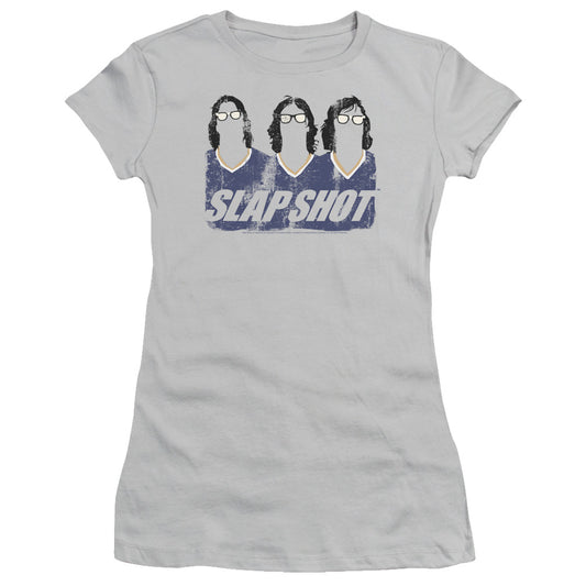 Slap Shot - Brothers - Short Sleeve Junior Sheer - Silver T-shirt