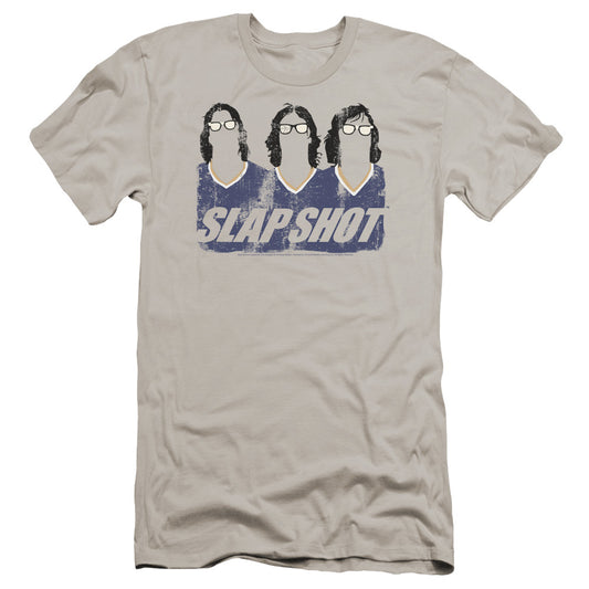 Slap Shot - Brothers-premuim Canvas Adult Slim Fit 30/1 - Silver