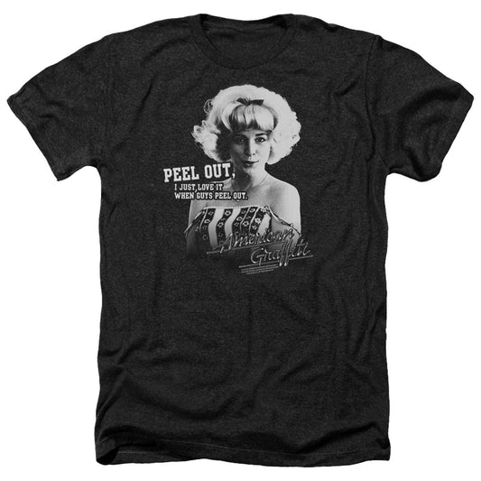 American Graffiti - Peel Out - Adult Heather - Black