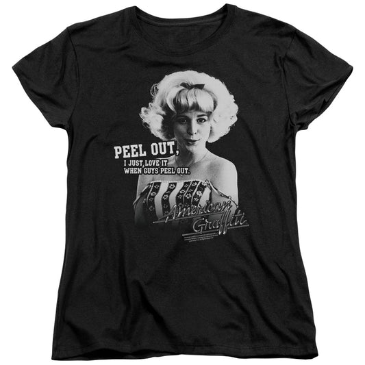 American Graffiti - Peel Out - Short Sleeve Womens Tee - Black - Sm - Black T-shirt