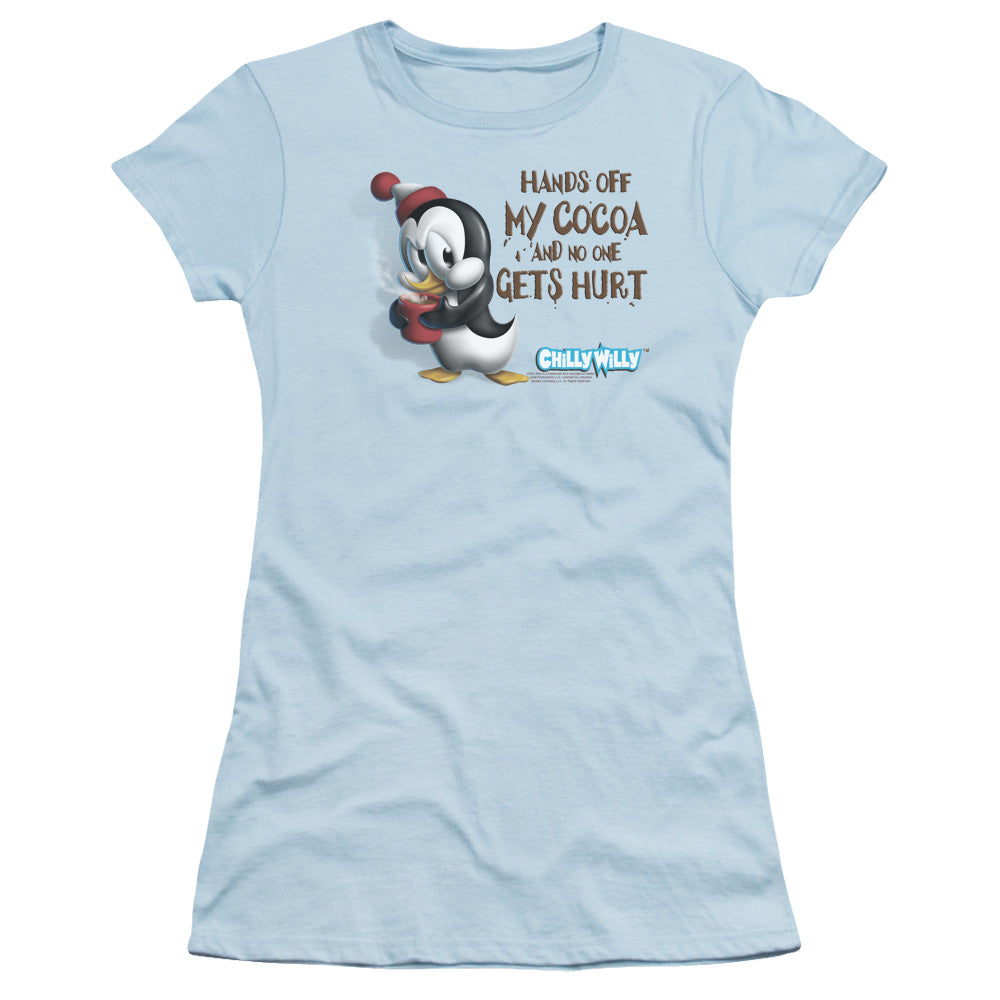 Chilly Willy - Hands Off - Short Sleeve Junior Sheer - Light Blue - Sm - Light Blue T-shirt