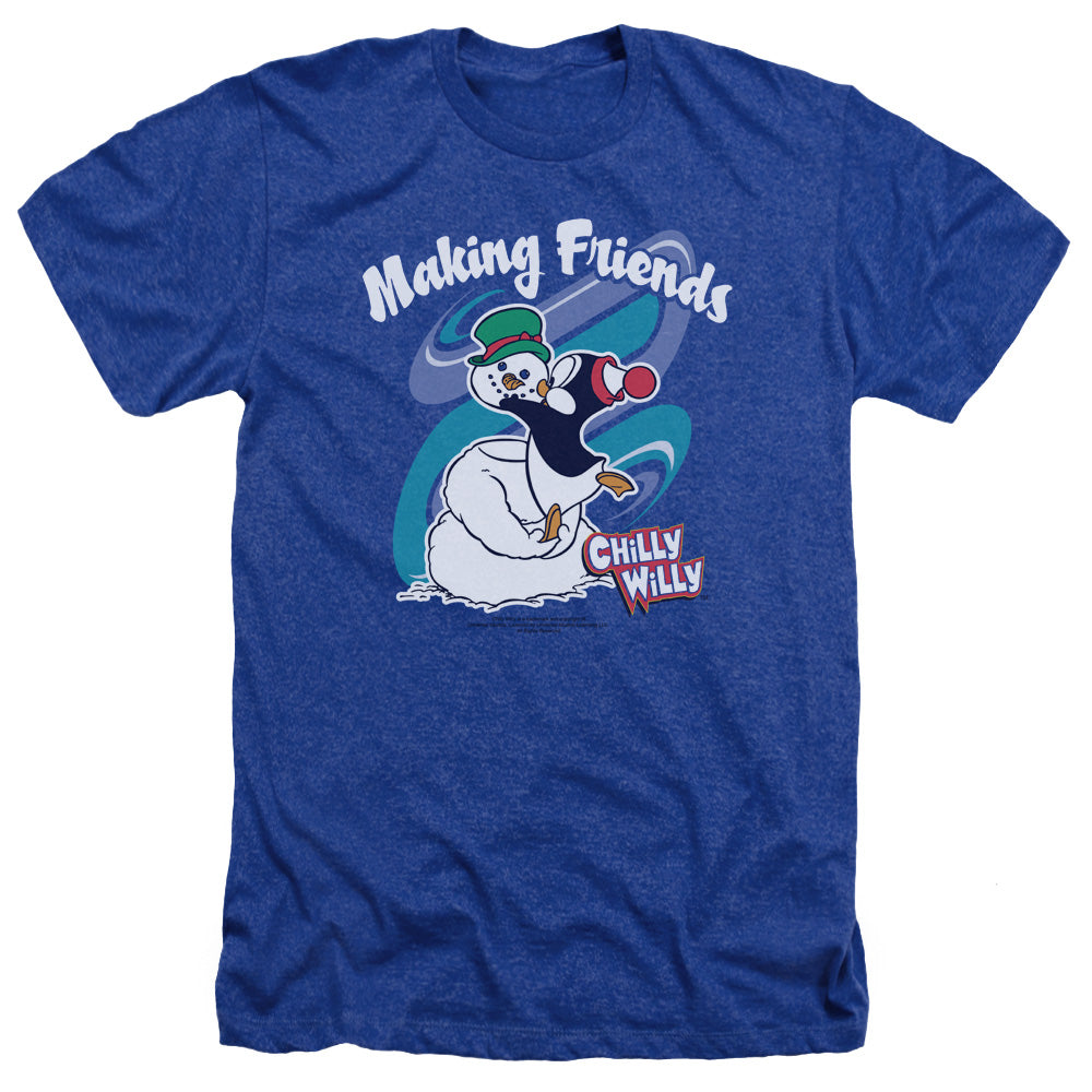 Chilly Willy - Making Friends - Adult Heather - Royal Blue - Sm - Royal Blue