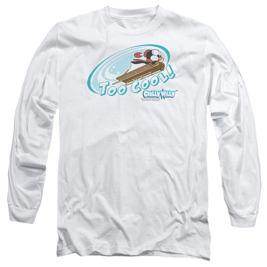 Chilly Willy - Too Cool - Long Sleeve Adult 18/1 - White - Sm - White T-shirt