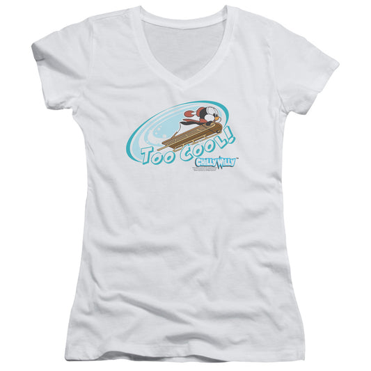 Chilly Willy - Too Cool - Junior V-neck - White - Sm - White