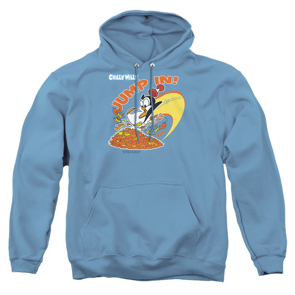 Chilly Willy Jump In - Adult Pull-over Hoodie - Carolina Blue - Sm - Carolina Blue