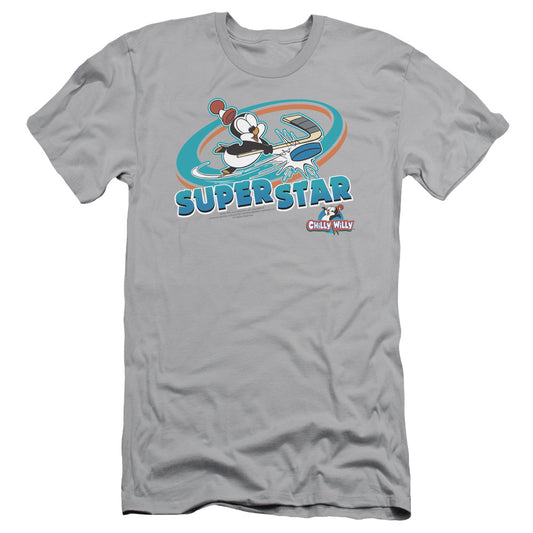 Chilly Willy - Slap Shot - Short Sleeve Adult 30/1 - Silver - Sm - Silver T-shirt