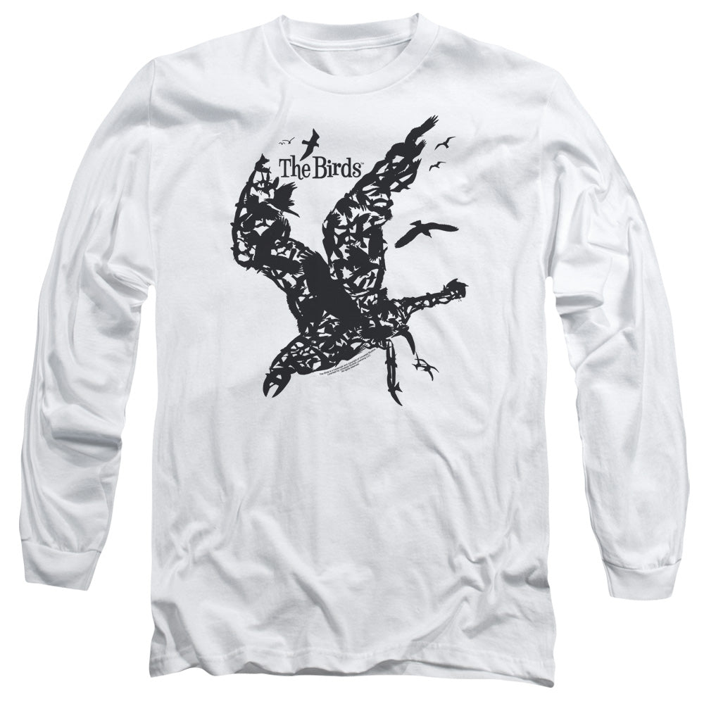 Birds - Title - Long Sleeve Adult 18/1 - White - Sm - White T-shirt